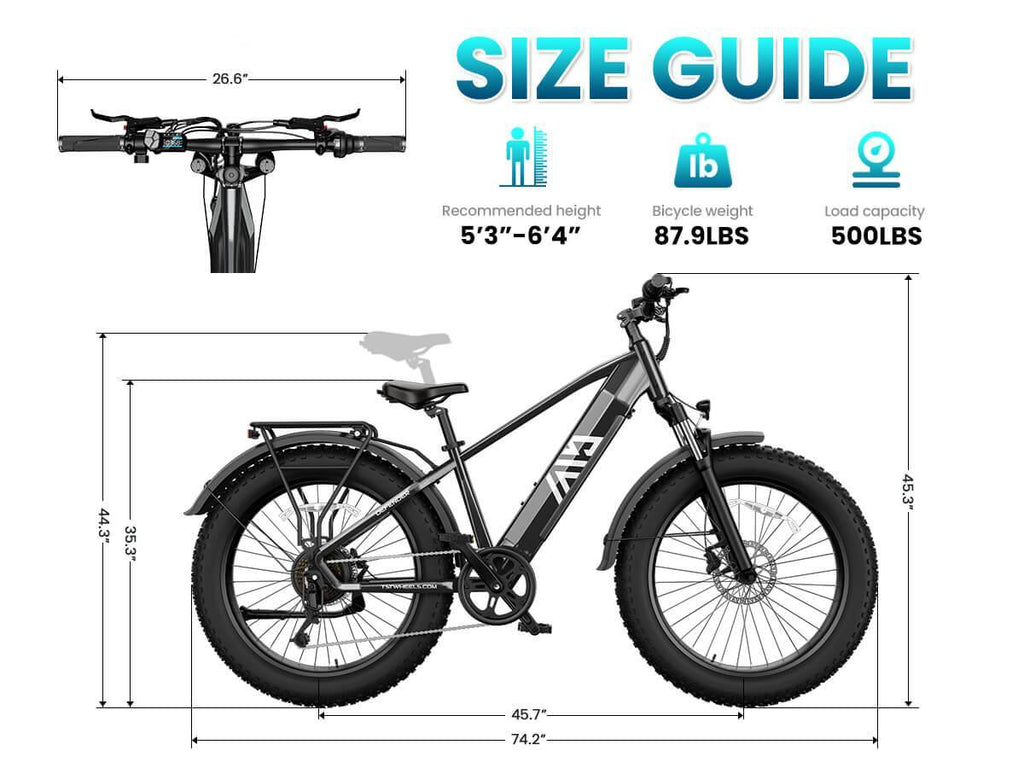 TST® Combo Sale Defender 26" Fat Tire Ebike For Adult