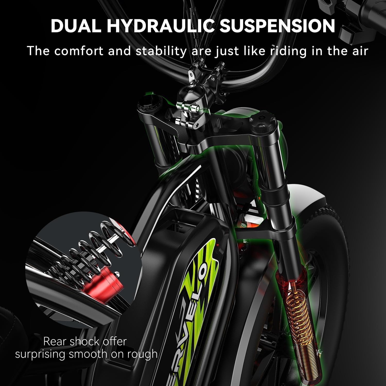 Electric Bike for Adults 1500W Peak 20" Fat Tire All-Terrain E-Bike 80 Miles 30MPH Electric Dirt Bike for Road Sand Mountain Snow - 48V 20/30AH Battery Powered Electric Motorcycle