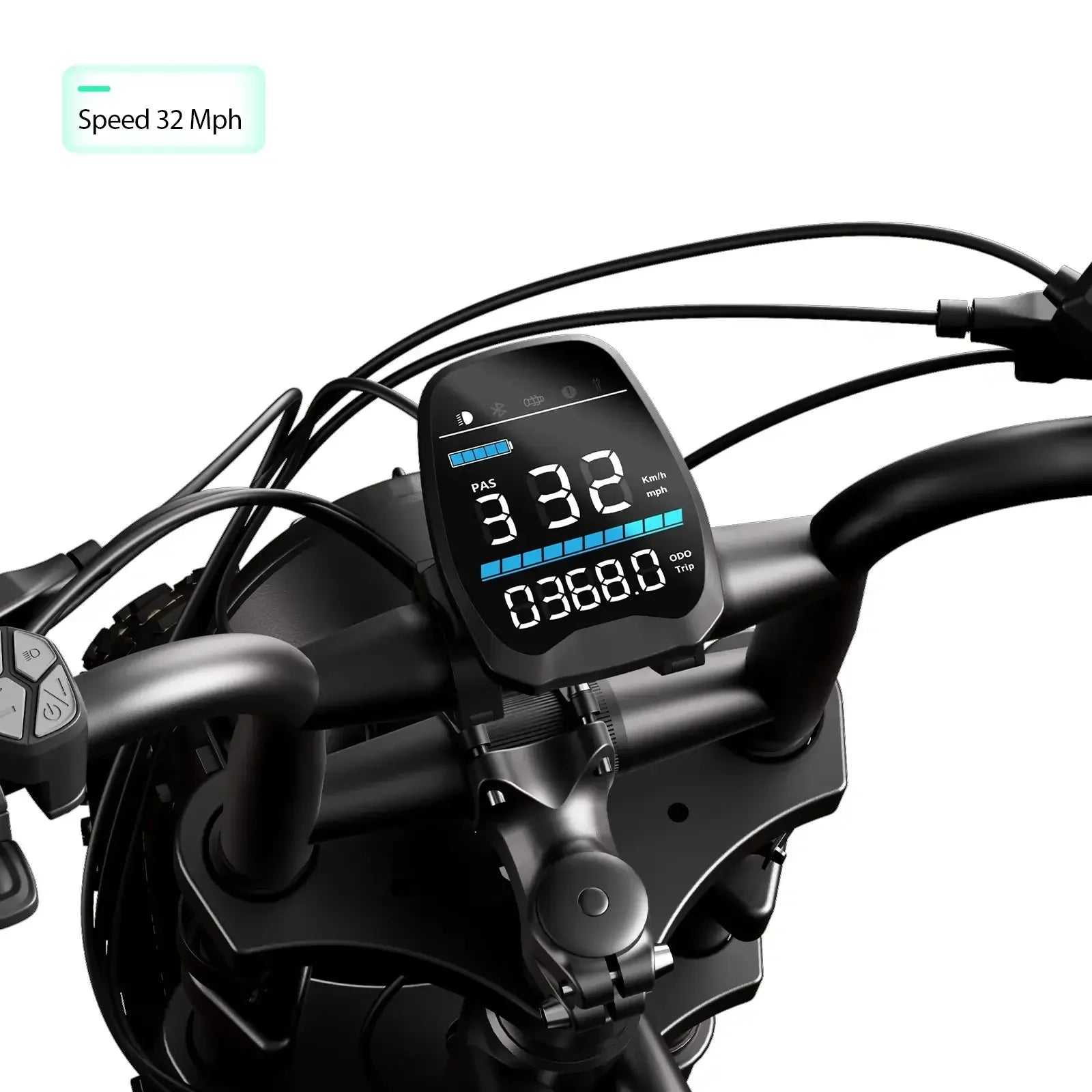 TST® R002 20'' 1500W Full Suspension Moped-style Electric Bike